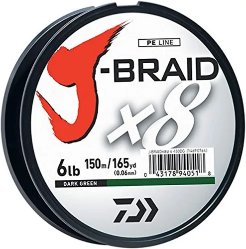 Miniatura 16 de Daiwa J-Braid Línea trenzada redonda tejida de 8 filamentos, 150 m