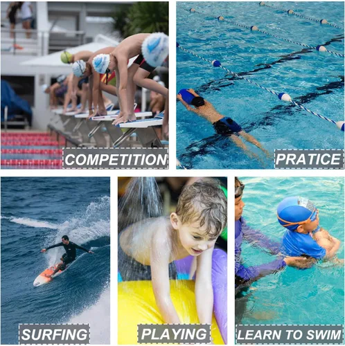 Miniatura 6 de DEVOROPA Traje de natación para niños y jóvenes, traje de natación competitivo de secado rápido, pantalones cortos de natación atléticos UPF 50+