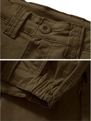 Miniatura 3 de Pantalones cargo de trabajo para mujer, de algodón, con 8 bolsillos, informal, estilo de combate militar