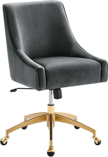 Modway Discern Performance - Silla de oficina giratoria de terciopelo en color gris
