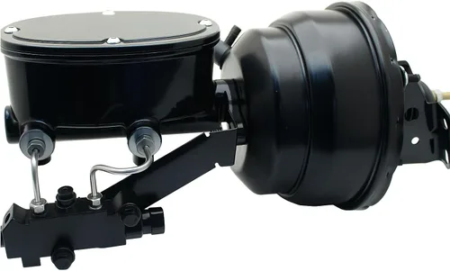 Miniatura 14 de Kit de refuerzo de freno de doble potencia universal de 7" con cilindro maestro de hierro fundido GM de 1" de diámetro, kit de soporte de fuego