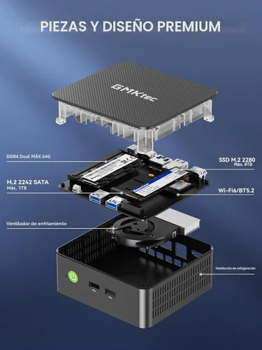 Miniatura 4 de GMKtec Mini PC, G3 PRO Intel Core i3-10110U (Beats 4300U/N150), 16 GB DDR4 RAM (canal dual) unidad de almacenamiento de 512 GB, computadora