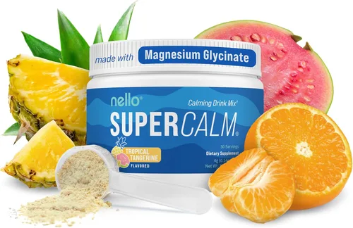 Miniatura 15 de Nello Supercalm - Mezcla de bebida en polvo, reductor de cortisol y ayuda para dormir, L Teanina, Ashwagandha Ksm-66, Magnesio Glicinato, Vitamina