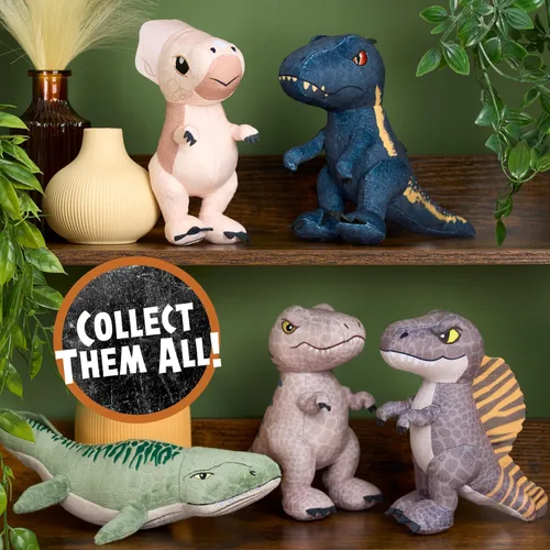 Miniatura 6 de JURASSIC WORLD Rebirth - Spinosaurio de peluche pequeño, dinosaurio de peluche de 7 pulgadas de alto, a partir de 3 años
