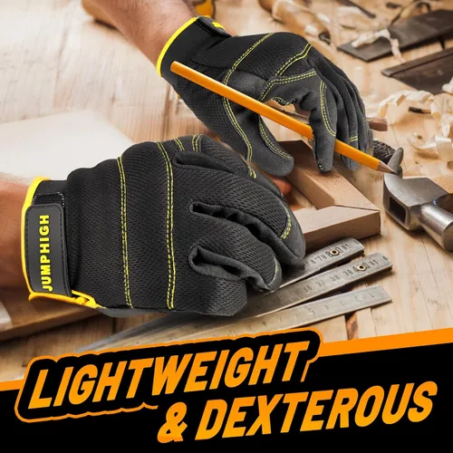 Miniatura 6 de Guantes de trabajo para mujer, 2 pares, guantes de jardinería ultraligeros, guantes multifuncionales para patio, trabajo doméstico, almacén
