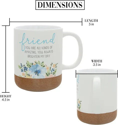 Miniatura 6 de Pavilion - Taza de café de 16 onzas, 16.0 fl oz, taza de té, a rayas, fondo esmaltado, acuarela, mejor amiga, amiga, mamá, abuela, hermana, hija