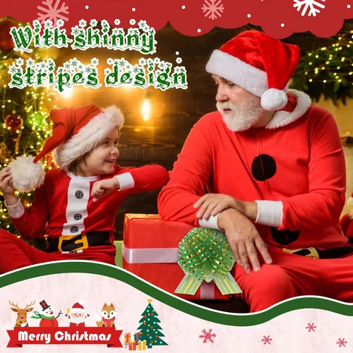 Miniatura 5 de Poen 24 Piezas Lazos de Organza con Cordón de Navidad de 6 Pulgadas Lazos Grandes de Cinta para Envolver Regalos Manualidades para Envolver Regalos