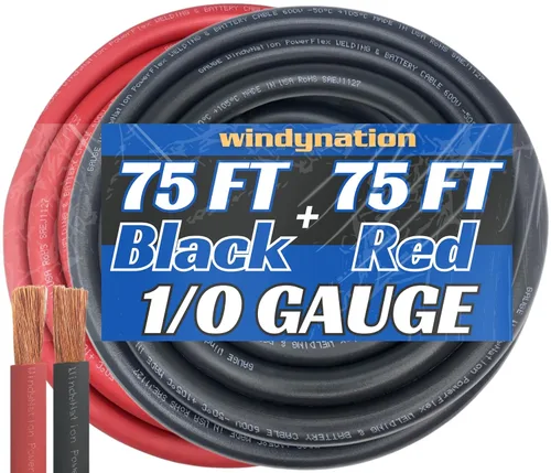Miniatura 31 de Cable flexible de cobre puro para soldadura de batería calibre 4 AWG 25 pies negro + 25 pies rojo - Coche, Inversor, RV, Solar Negro de 25 pies + 25