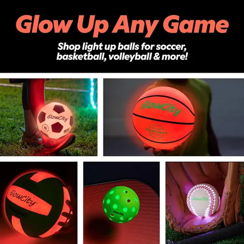 Miniatura 9 de GlowCity Balón de fútbol que brilla en la oscuridad, tamaño 3/6, regalos de pelota iluminada para niños, jóvenes y adolescentes, fútbol brillante