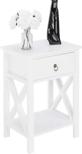 Miniatura 4 de Mesitas de noche para sofá de 2 niveles, mesa auxiliar para sala de estar, muebles de dormitorio