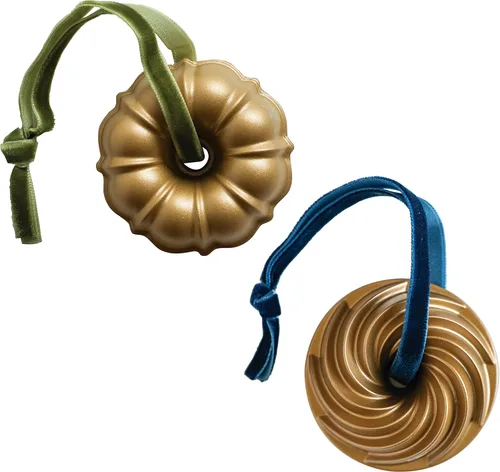 Miniatura 11 de Nordic Ware Bundt - Juego de adornos dorados, 2 piezas