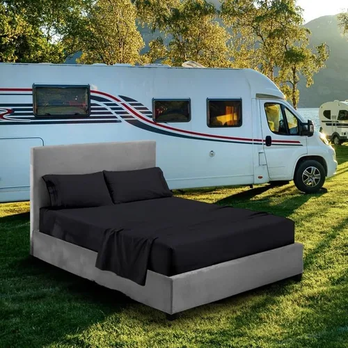 Miniatura 15 de Juego de sábanas para literas de autocaravana – 48 x 75 pulgadas, tamaño matrimonial 3/4, color azul aguamarina, litera para cuna, cama de caravana