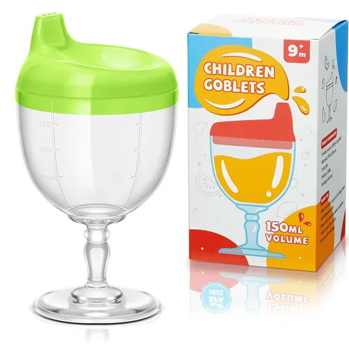 Miniatura 13 de Irenare 1 Pieza Taza Sippy de Vino para Bebé Copa de Plástico Copa Goblet Sin Derrames Vaso de Vino para Bebé Copa Sippy Goblet para Bebé Taza
