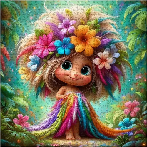 Miniatura 2 de Bonitos rompecabezas de hadas de flores para adultos, 1000 piezas, coloridos rompecabezas florales de plantas de primavera, rompecabezas escénico