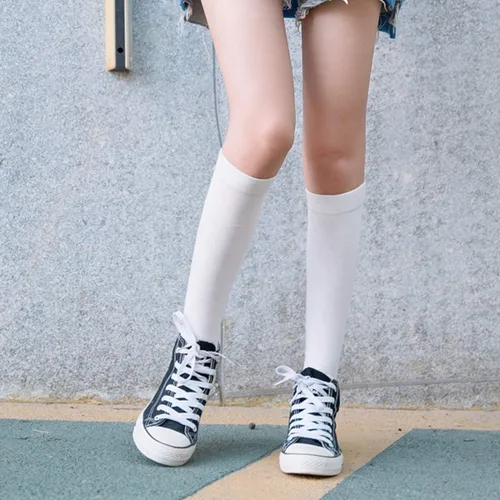 Miniatura 5 de Leotruny 3 pares de calcetines de algodón opacos hasta la rodilla para mujer
