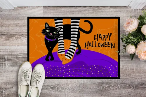 Miniatura 2 de Caroline's Treasures VHA3038JMAT - Felpudo de Halloween con pies de brujas de 24 x 36 pulgadas, tapete para puerta delantera, para interiores