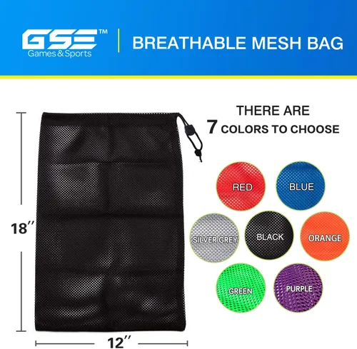 Miniatura 3 de GSE Games & Sports Expert Bolsa de malla con cordón para béisbol, pelotas de pickleball, pelotas de golf, gimnasio, equipo de natación, lavandería