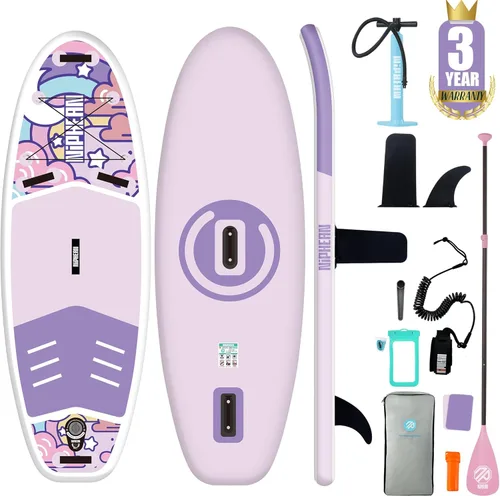 Miniatura 25 de Niphean Tabla de remo inflable con accesorios de SUP, cubierta de EVA antideslizante, tablas de remo inflables de 10 pies 6 pulgadas para adultos