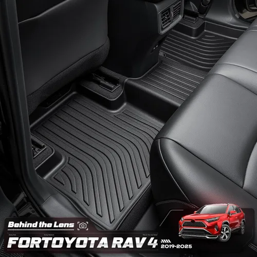 Miniatura 6 de Alfombrillas de piso de ajuste personalizado para Toyota Rav4 2025 2024 2023 2022 2021 2020 2019 (No para híbrido o Prime), Alfombrillas de maletero