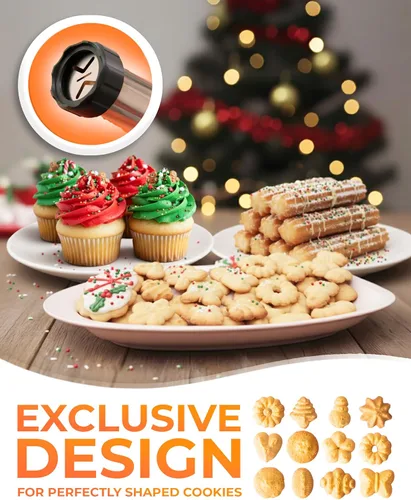 Miniatura 4 de KneadEat Premium Kit de 68 piezas para hacer churros - Pistola de prensa de galletas tipo spritz - Pistola de glaseado. 12 discos para galletas