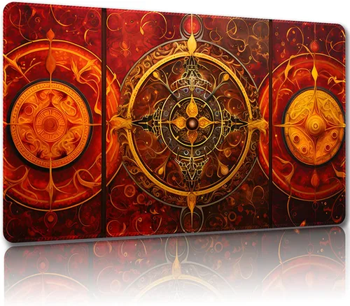 Miniatura 19 de Tapete de juego para MTG con bolsas de almacenamiento gratuitas – 24 x 14 pulgadas tapete de juego para juegos de mesa y juegos de mesa, con zonas