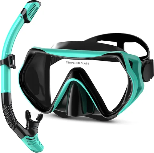 Miniatura 16 de Dry Snorkel Set,Panoramic Wide View Anti-Fog Scuba Diving Mask,Professional Snorkeling Gear for Adults