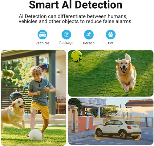 Miniatura 3 de Rraycom 2.5K Cámaras de seguridad solar inalámbricas para exteriores, sistema de cámara de seguridad alimentado por batería solar WiFi 2.4/5Ghz