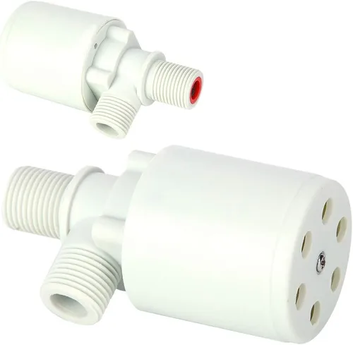 Miniatura 5 de Válvula de bola flotante Control automático de nivel de agua compacto interior de cierre de entrada para tanque de agua Torre de plástico G1 2 en 1