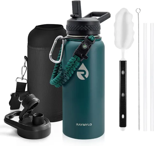 Miniatura 96 de RAYMYLO Botella de agua aislada de 24 onzas, de acero inoxidable con triple pared al vacío (fría durante 48 horas, caliente durante 24 horas), a