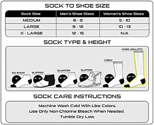 Miniatura 3 de Calcetines de trabajo por encima de la pantorrilla para hombres y mujeres 9-11, 10-13, 13-15, absorben la humedad, calcetines altos acolchados hasta
