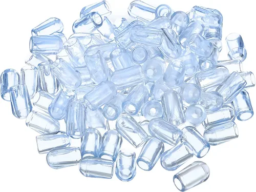 Miniatura 7 de PATIKIL Pies de estante para fregadero de cocina, paquete de 100 pies de diámetro interior de 0.197 in x 0.315 in de diámetro exterior, patas Claro