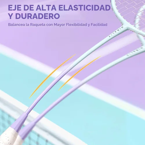 Miniatura 5 de HIRALIY Badminton Rackets Set for Backyards, Badminton Set, Includ 2/4 Rackets, 6/12 Birdies, 1 Carrying Bag, Outdoor Game for Adult Family Beginner