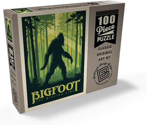 Miniatura 2 de MyPuzzle Bigfoot: The Missing Link, póster vintage, rompecabezas de 100 piezas para adultos