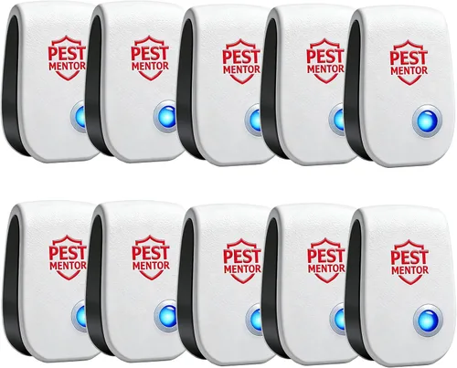 Paquete de 10 repelentes ultrasónicos de control de plagas, repelente de interiores para ratones, cucarachas, hormigas, roedores, insectos,