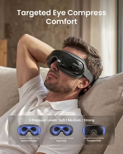 Miniatura 5 de RENPHO - Masajeador de ojos con control de voz de calor y enfriamiento, regalos de cumpleaños para mujeres y hombres, HSA elegible para FSA, máscara