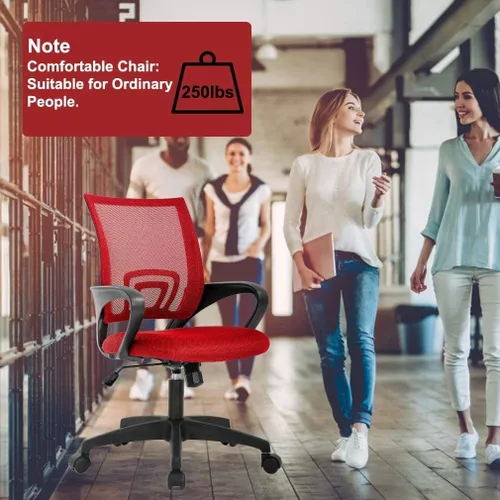 Miniatura 7 de Silla giratoria ergonómica de malla para oficina en casa, moderna silla de escritorio ejecutiva con reposabrazos, soporte lumbar, altura ajustable