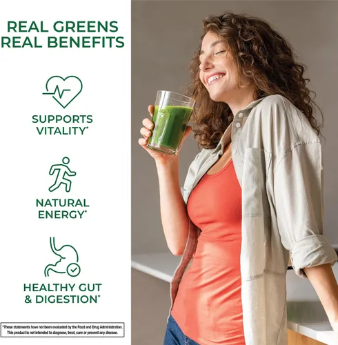 Miniatura 3 de Country Farms Super Greens Power Pack, 50 súper alimentos orgánicos, polvo de verduras con probióticos para la salud intestinal y alivio
