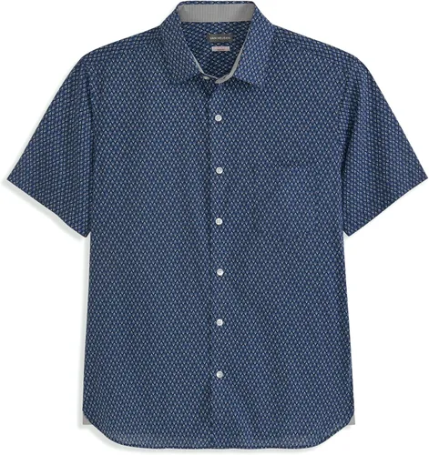 Miniatura 14 de Van Heusen Camisa de cuadros de manga corta con cuello abotonado para hombre sin arrugas