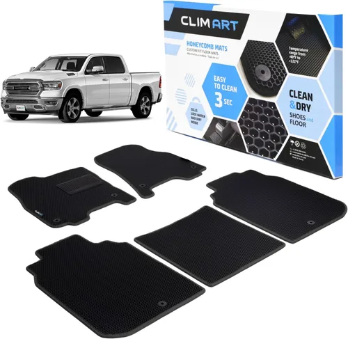 Miniatura 15 de CLIM ART Honeycomb FL051417021 - Alfombrillas de automóvil de ajuste personalizado para Honda CR-V 2017-2021, primera y 2ª fila, alfombrillas