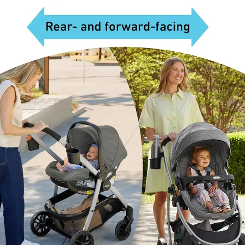Miniatura 3 de Graco Modes Pramette Sistema de viaje, Combo modular de asiento de auto y carriola 3 en 1, Portabebés para asiento de auto infantil a carriola
