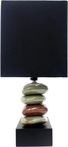 Miniatura 8 de Elegant Designs LT1147-BLK Zen Garden - Lámpara de mesa apilada, color negro