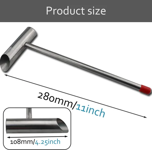 Miniatura 2 de Máquina de malvavisco cuchara 11.0x3.1 in mango largo acero inoxidable azúcar cuchara algodón caramelo máquina repuestos
