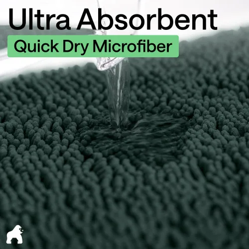 Miniatura 5 de GORILLA GRIP Alfombra de Baño 44x26, Chenilla Suave Absorbente, Tapetes de Microfibra de Secado Rápido, Respaldo de Goma Lavables Alfombras de Ducha