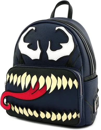 Miniatura 2 de Loungefly Mochila pequeña de piel sintética Marvel Venom, Azul Marino Multi