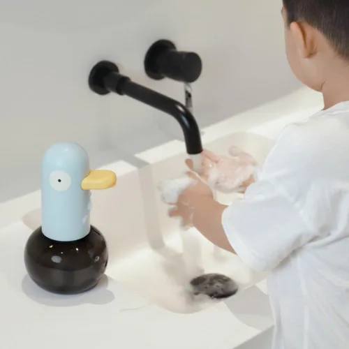 Miniatura 8 de Lindo dispensador de jabón – Dispensador automático de jabón de espuma de paloma para niños, baño, cocina, escuela, dispensadores de detergente