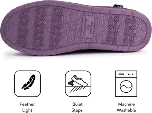 Miniatura 6 de RockDove Pantuflas con capucha de dos tonos para mujer con plantilla extraíble