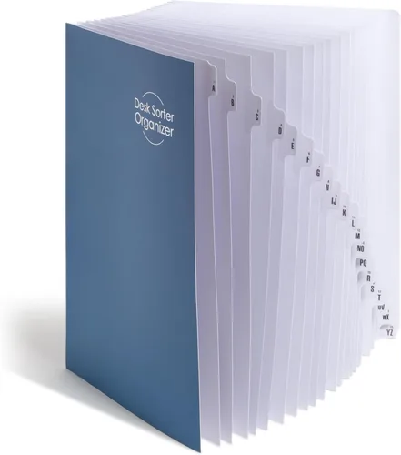 Miniatura 8 de Smead (89282) clasificador de archivos de escritorio, alfabético (A-Z), 20 separadores, tamaño carta, azul Alfabético - Azul