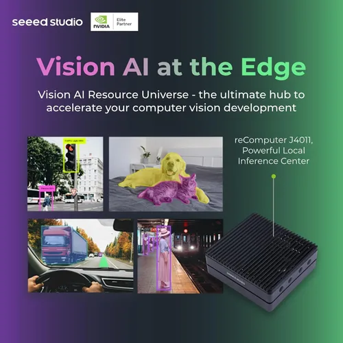 Miniatura 4 de reComputer J4011-Edge Dispositivo AI con módulo NVIDIA Jetson Orin™ NX de 8 GB, 4xUSB 3.2, M.2 Key E y ranura Key M, carcasa de aluminio, sistema