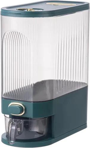 Miniatura 8 de Dispensador Sooyee de 22 libras para arroz, contenedor grande de grano con tapa, cilindro de medición a prueba de humedad, dispensador de cereales