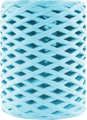 Miniatura 45 de Mandala Crafts Aqua Raffia - Hilo de rafia para envolver regalos, cinta de rafia de papel natural de 200 yardas para ganchillo, manualidades